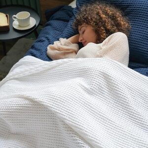 PHF Cotton Waffle Weave King Blanket