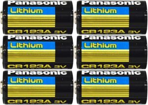 Panasonic CR123A 3V Lithium Battery, 6 Count