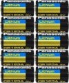 Panasonic CR123A Lithium 3V Photo Batteries (Pack of 10)