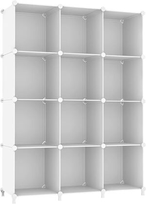 AWTATOS Cube Storage Organizer - 12 Cube Bookshelf