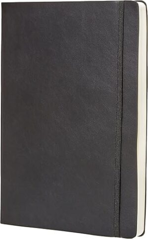 Amazon Basics Daily Planner and Journal, Black, Soft Cover