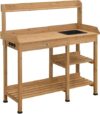 Convenience Concepts Deluxe Potting Bench, Light Oak
