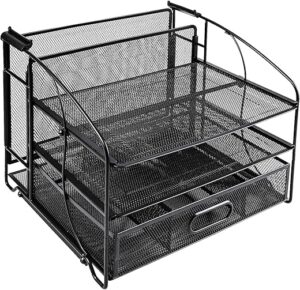 Amazon Basics Desk Organizer 3 Tray With Drawer
