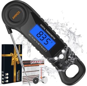 AMMZO Digital Meat Thermometer Waterproof Instant Read
