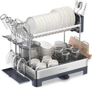 SONGMICS Dish Drying Rack – 2 Tier Rack
