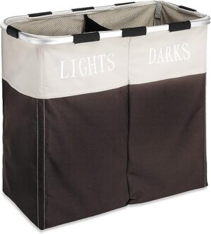 Whitmor Double Laundry Hamper – Lights/Darks Separator