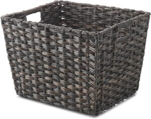 Whitmor Driftwood Brown Split Rattique Tote