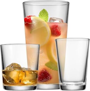 Glaver's Drinking Glasses Set, 12 Pc