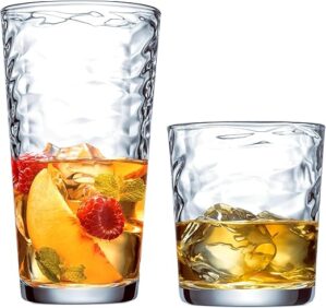 Glaver’s Drinking Glasses Set Of 16, Dishwasher Safe