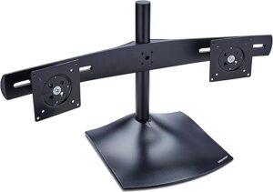 Ergotron Dual-Monitor Desk Stand, Horizontal, Black