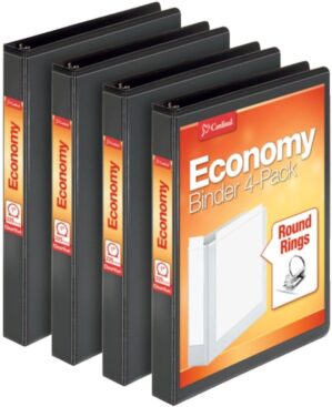Cardinal Economy 1 Inch Binder, Black, 79512