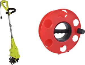 Sun Joe Electric Garden Cultivator + Cord Storage Wheel
