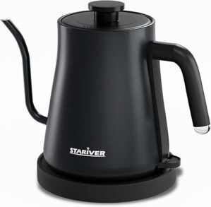 Stariver Electric Gooseneck Kettle, 1.2L Stainless Steel