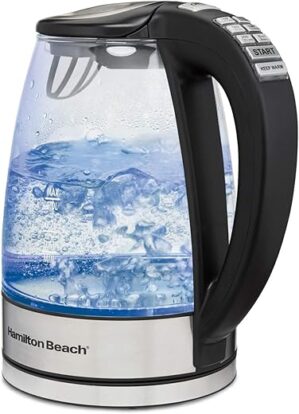Hamilton Beach Electric Tea Kettle, Water Boiler, LED Indicator