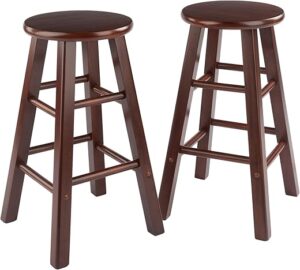 Winsome Element Counter Stools, 2-Pc Set, Walnut