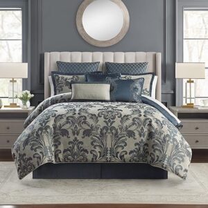 Waterford Emmitt Teal Cal King Comforter Set