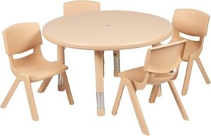 Flash Furniture Emmy 33" Round Adjustable Activity Table Set