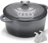 Overmont Enameled Cast Iron Dutch Oven – 5.5QT