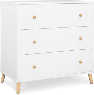 Delta Children Essex 3 Drawer Dresser, Bianca White