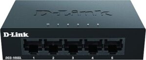 D-Link Ethernet Switch, 5 Port Gigabit Unmanaged