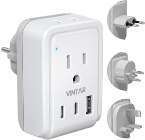 VINTAR European Travel Plug Adapter Kit, UK