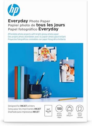 HP Everyday Photo Paper, Glossy, 4x6, CR759A