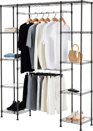 Amazon Basics Expandable Metal Hanging Closet Organizer, Bronze