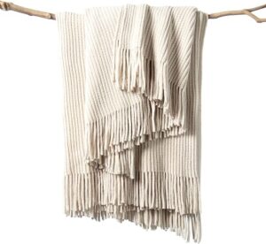 lifein Fall Boho Chenille Knitted Throw Blanket