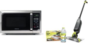 Farberware Farberware Microwave 900 Watts, 0.9 Cu Ft & Shark VM252 VACMOP Pro Cordless Vacuum Mop