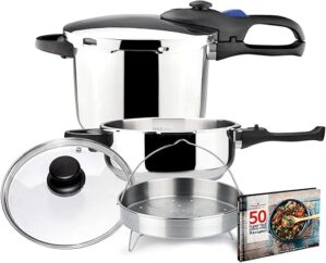 MAGEFESA Favorit Six Super-Fast Pressure Cooker, Stainless Steel