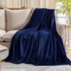 JIAHANNHA Fleece Plush Throw Blanket Navy Blue