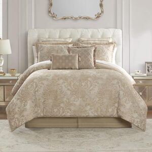 Waterford Flora California King Comforter Set, Gold