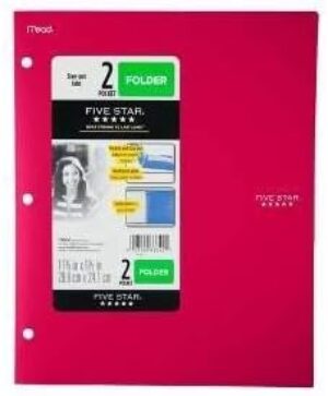 Mead Folder With Stay-Put Tabs, Plastic (38060)