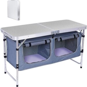Nice C Folding Adjustable Camping Table With Handle