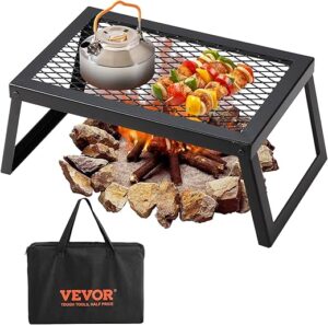 VEVOR Folding Campfire Grill, 18″ Camping Grates