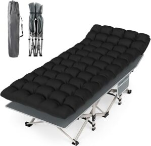 Suteck Folding Camping Cot Bed With Soft Pad