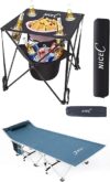 Nice C Folding Table With Cooler + Camping Cot