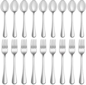 MUTNITT Forks And Spoons Silverware Set, Stainless Steel