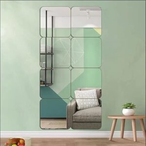 JEOYOO Frameless Wall Mirror Tiles, Shatterproof