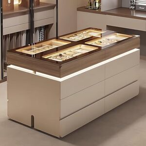 High QLO Freestanding Bedroom Island With 12 Drawers (55.12IN)