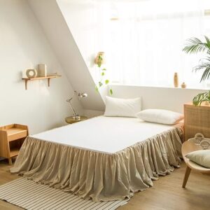 BISELINA French Linen Bed Skirt With Pleats
