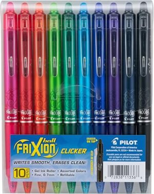 Pilot FriXion Clicker Erasable Gel Pens, Fine