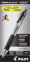 Pilot G2 Premium Gel Roller Pens, Black