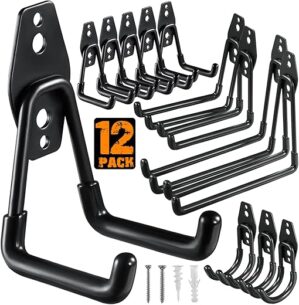 HUPBIPY Garage Hooks Heavy Duty, Wall Mount Organizer
