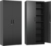 Oasecrilio Garage Storage Cabinet With Lockable Doors