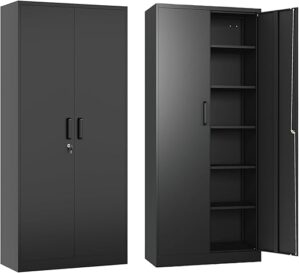 Oasecrilio Garage Storage Cabinet With Lockable Doors