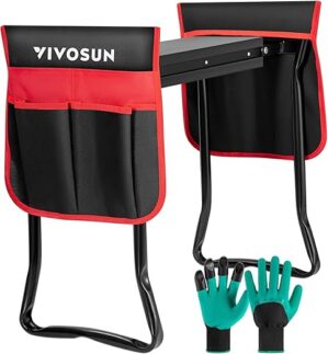 VIVOSUN Garden Kneeler And Seat, Foldable Stool