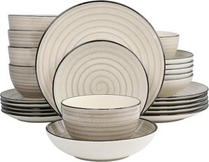Elama Gia 24 Piece Stoneware Dinnerware Set