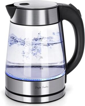 Taylor Swoden Glass Electric Kettle 1.7 Liter Cordless