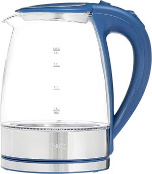 COOK WITH COLOR Glass Electric Kettle 1.8L - Blue